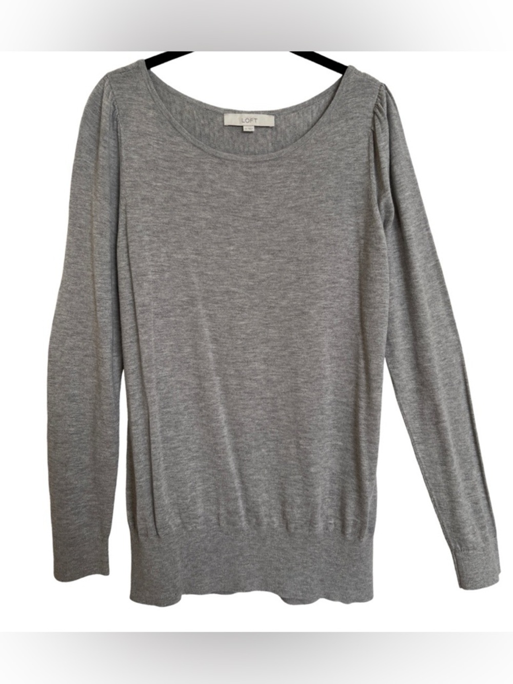 NWOT Ladies LOFT grey gray sweater SZ XL X-Large